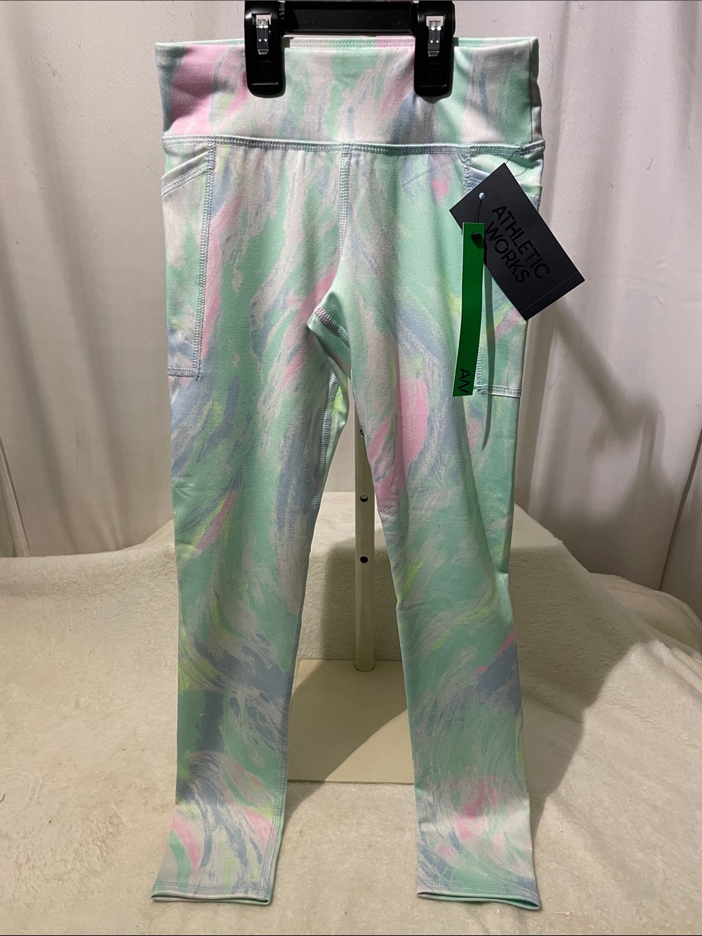 Athletic Works Pastel Marble Leggings - Mint, Pink, Lavender